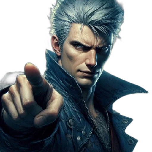 jacket, face, weapon, concept art transparent PNG cut-out
