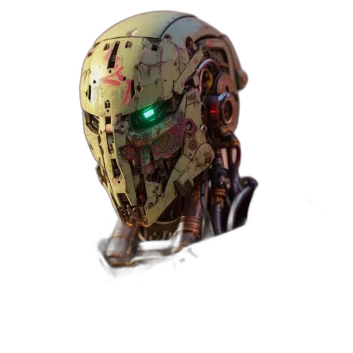 robot, mask, face, weapon transparent PNG cut-out
