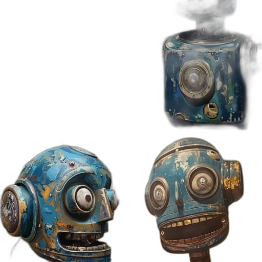 robot, mask, face, staff transparent PNG cut-out