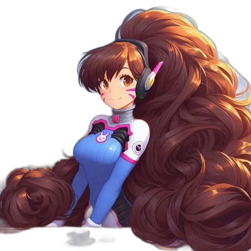 hair, dress, staff, anime transparent PNG cut-out