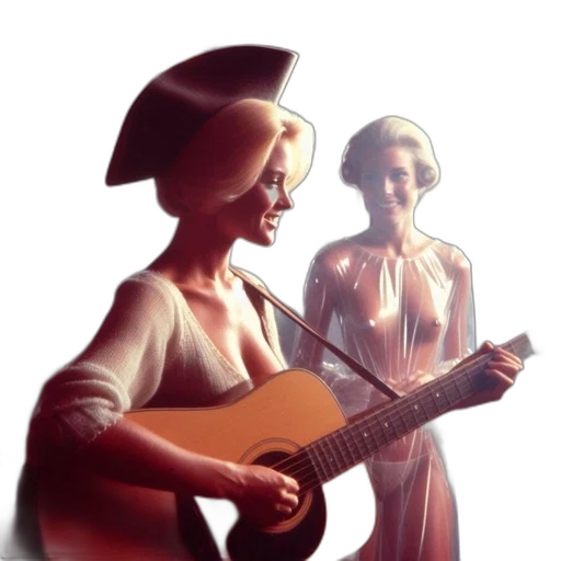 hat, dress, photorealistic, 3d render transparent PNG cut-out