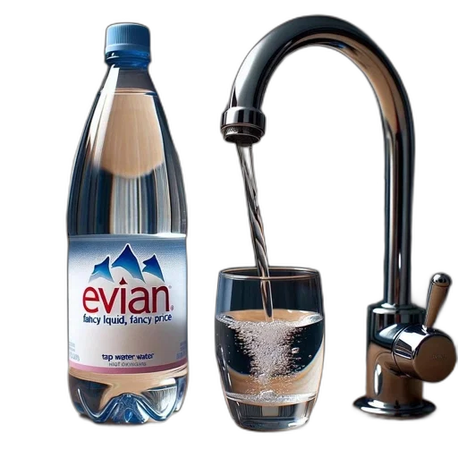 bottle, 3d render, concept art, evian transparent PNG cut-out