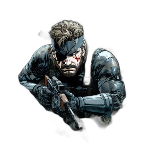 weapon, face, comic book art, concept art transparent PNG cut-out