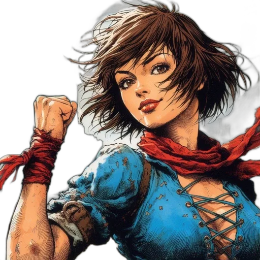 comic book art, concept art, fantasy art, photorealistic transparent PNG cut-out