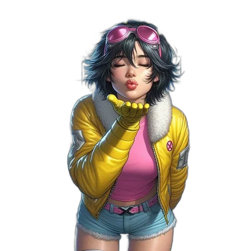 jacket, face, cyberpunk, concept art transparent PNG cut-out