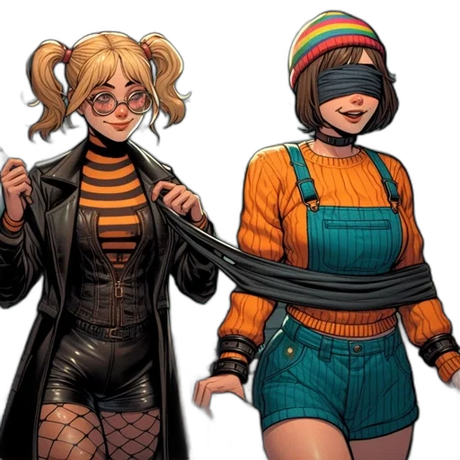 comic book art, concept art, cyberpunk, cartoon transparent PNG cut-out