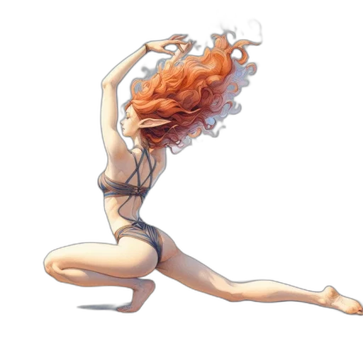 hair, crown, dress, staff transparent PNG cut-out