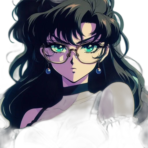 face, anime, vaporwave, cartoon transparent PNG cut-out