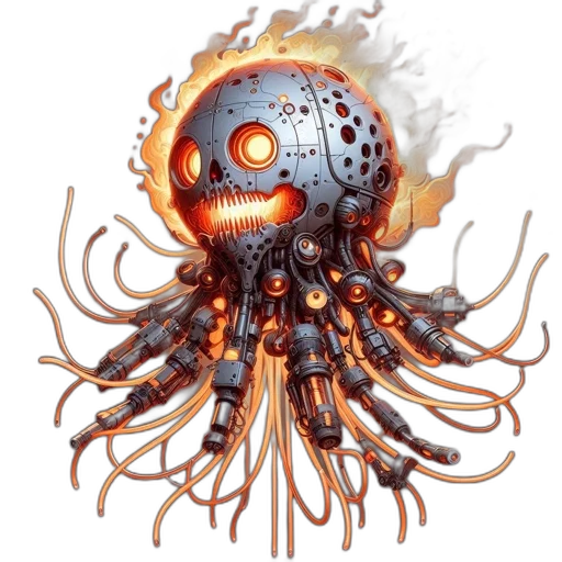 creature, robot, concept art, pixel art transparent PNG cut-out