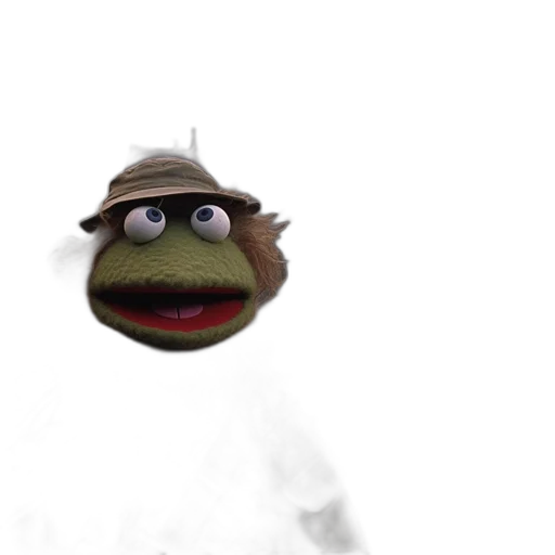 staff, face, hat, creature transparent PNG cut-out