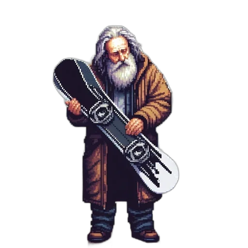 staff, sword, weapon, pixel art transparent PNG cut-out