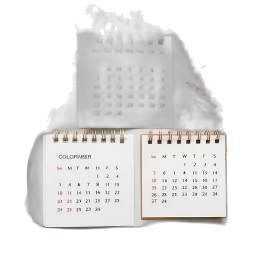 jacket, three, calendar, cards transparent PNG cut-out