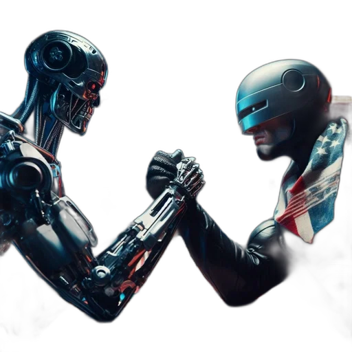 robot, concept art, comic book art, cyberpunk transparent PNG cut-out