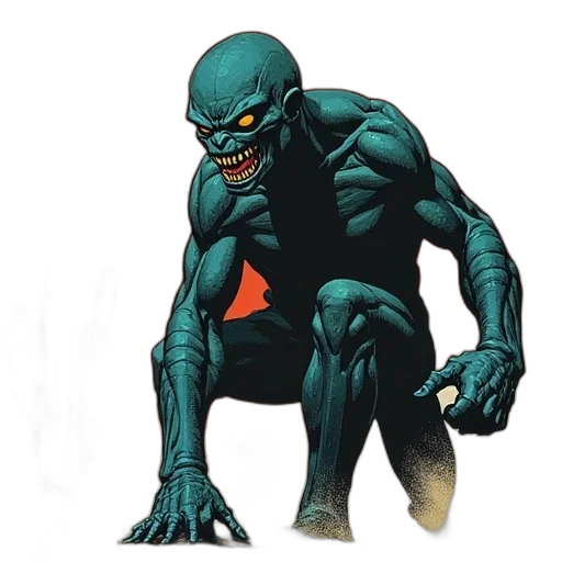 creature, concept art, comic book art, 3d render transparent PNG cut-out