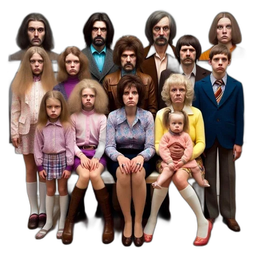 concept art, serious, formal, family transparent PNG cut-out