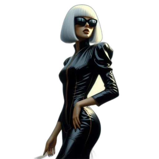 robot, dress, concept art, comic book art transparent PNG cut-out