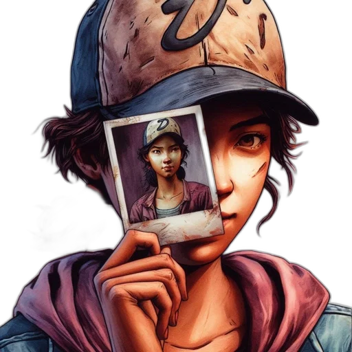 face, hat, comic book art, concept art transparent PNG cut-out