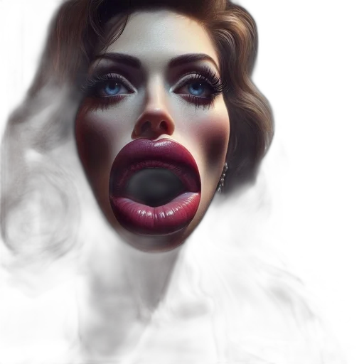 face, mask, creature, photorealistic transparent PNG cut-out