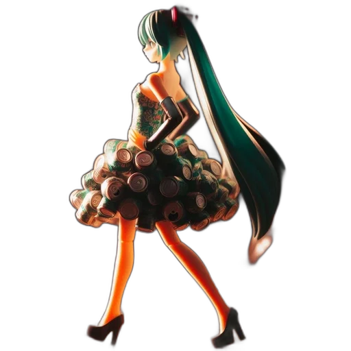 dress, robot, weapon, hair transparent PNG cut-out