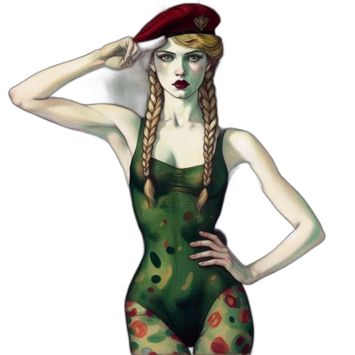 dress, hat, concept art, pixel art transparent PNG cut-out