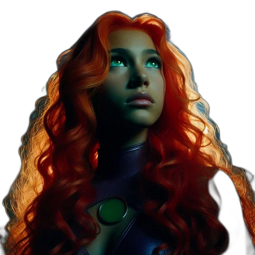 hair, face, comic book art, fantasy art transparent PNG cut-out