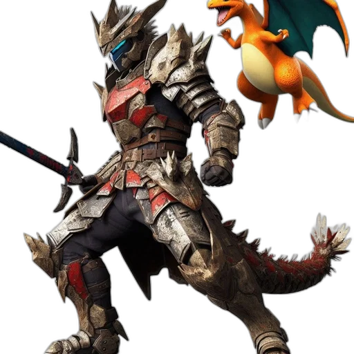 dragon, animal, weapon, sword transparent PNG cut-out