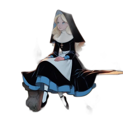 dress, staff, concept art, fantasy art transparent PNG cut-out