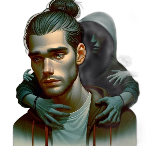 face, mask, jacket, creature transparent PNG cut-out