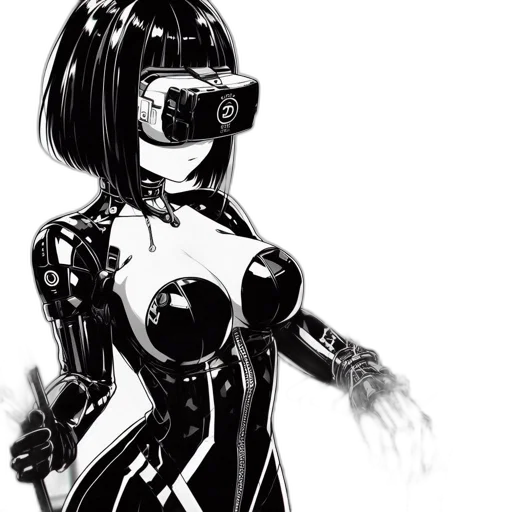 robot, mask, dress, staff transparent PNG cut-out