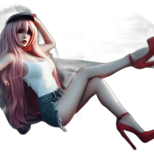 dress, hat, shoes, anime transparent PNG cut-out