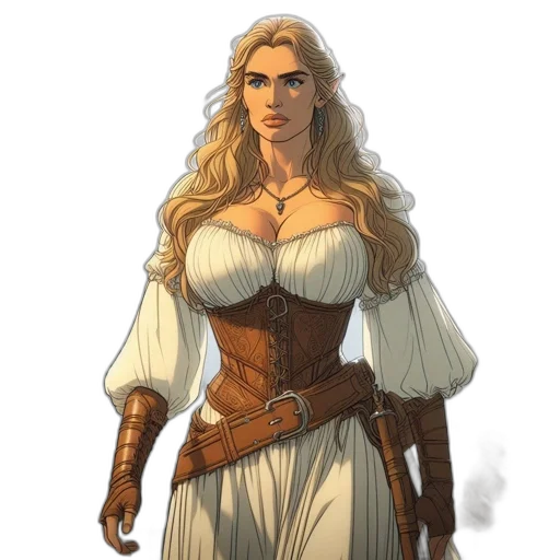 dress, sword, fantasy art, concept art transparent PNG cut-out