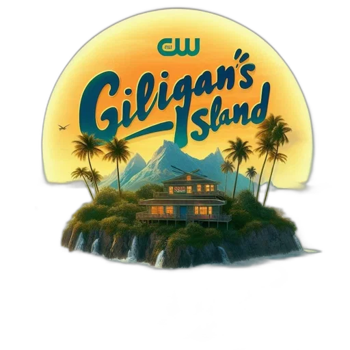 concept art, colorful, poster, giligan transparent PNG cut-out