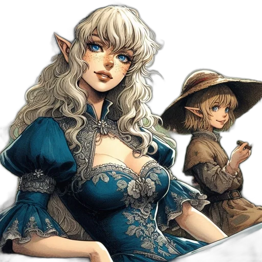 fantasy art, concept art, pixel art, comic book art transparent PNG cut-out
