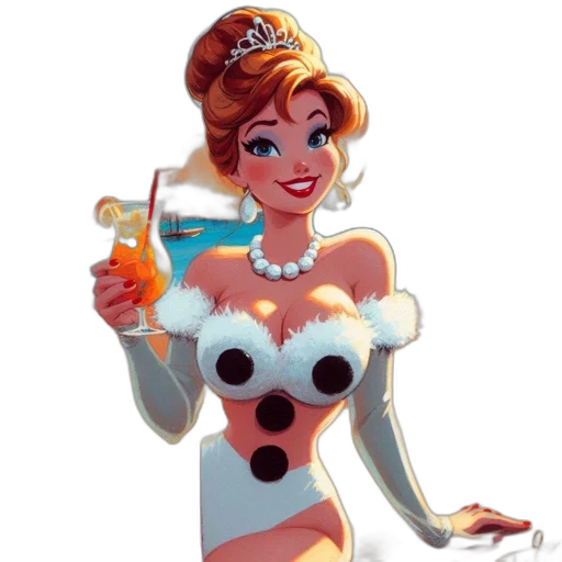 dress, crown, cartoon, concept art transparent PNG cut-out