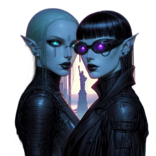 mask, concept art, fantasy art, cyberpunk transparent PNG cut-out