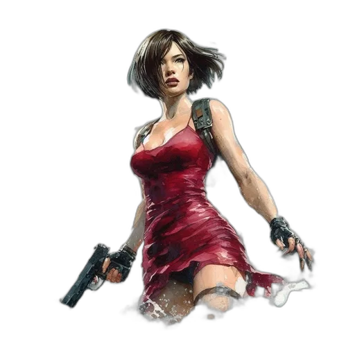 weapon, dress, concept art, comic book art transparent PNG cut-out