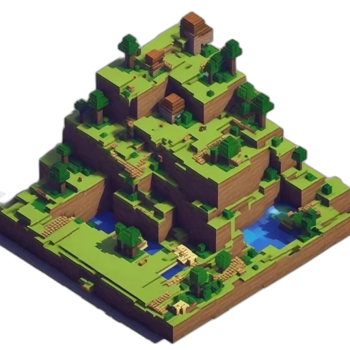 building, pixel art, 3d render, concept art transparent PNG cut-out