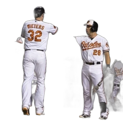 two, baseball, players, high transparent PNG cut-out