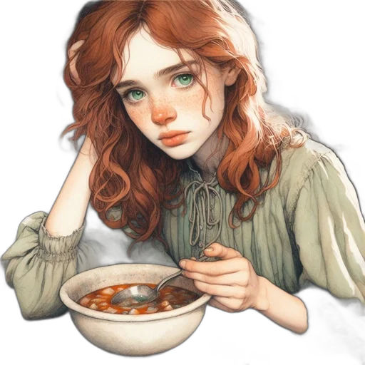food, fantasy art, oil painting, photorealistic transparent PNG cut-out