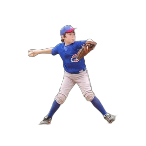 young, baseball, player, blue transparent PNG cut-out