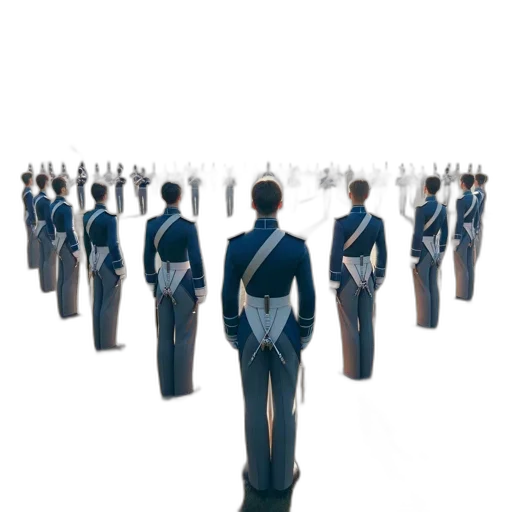 staff, jacket, concept art, 3d render transparent PNG cut-out