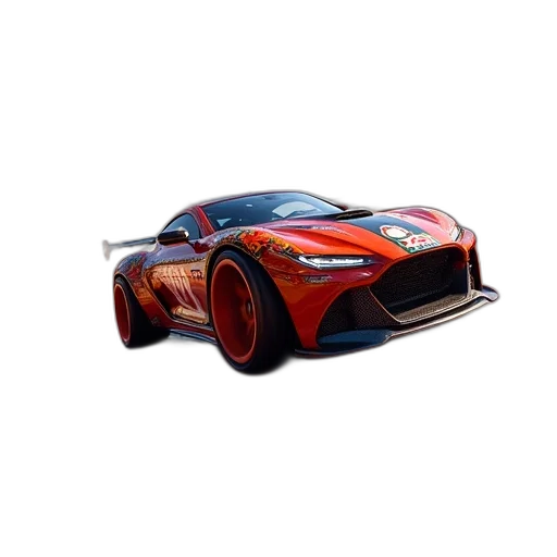 car, 3d render, concept art, photorealistic transparent PNG cut-out