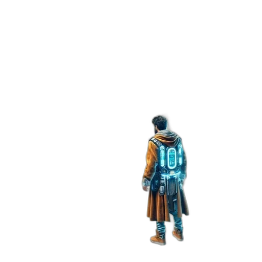 jacket, weapon, staff, sword transparent PNG cut-out