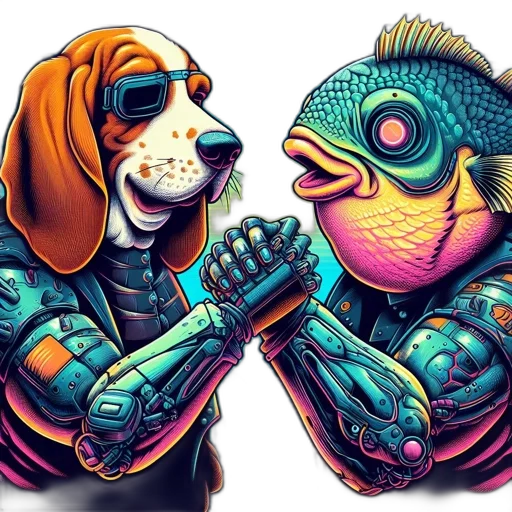 concept art, cyberpunk, comic book art, fantasy art transparent PNG cut-out