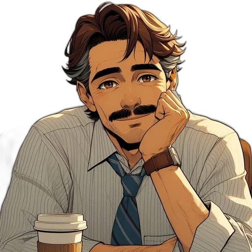 staff, face, comic book art, concept art transparent PNG cut-out