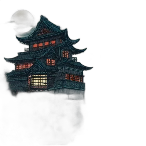 building, dragon, mask, concept art transparent PNG cut-out