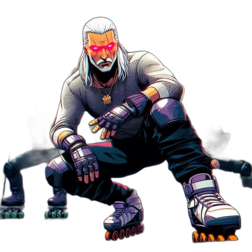 weapon, mask, jacket, concept art transparent PNG cut-out