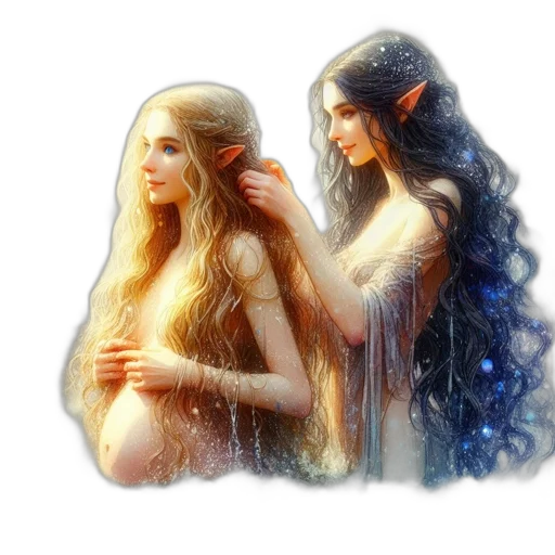 fantasy art, concept art, pixel art, watercolor transparent PNG cut-out