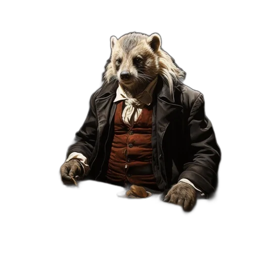 animal, jacket, staff, creature transparent PNG cut-out