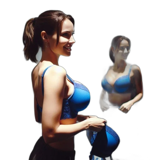 dress, robot, face, photorealistic transparent PNG cut-out